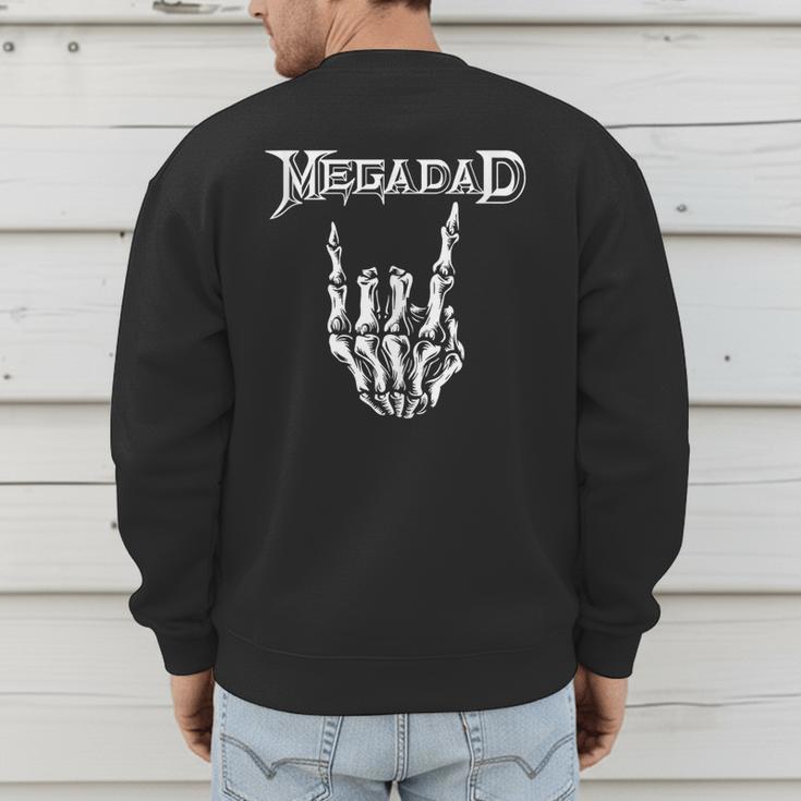 Megadad Retro 90s Hard Rock Band Heavy Metal Father's Day Men's Sweatshirt Back Print