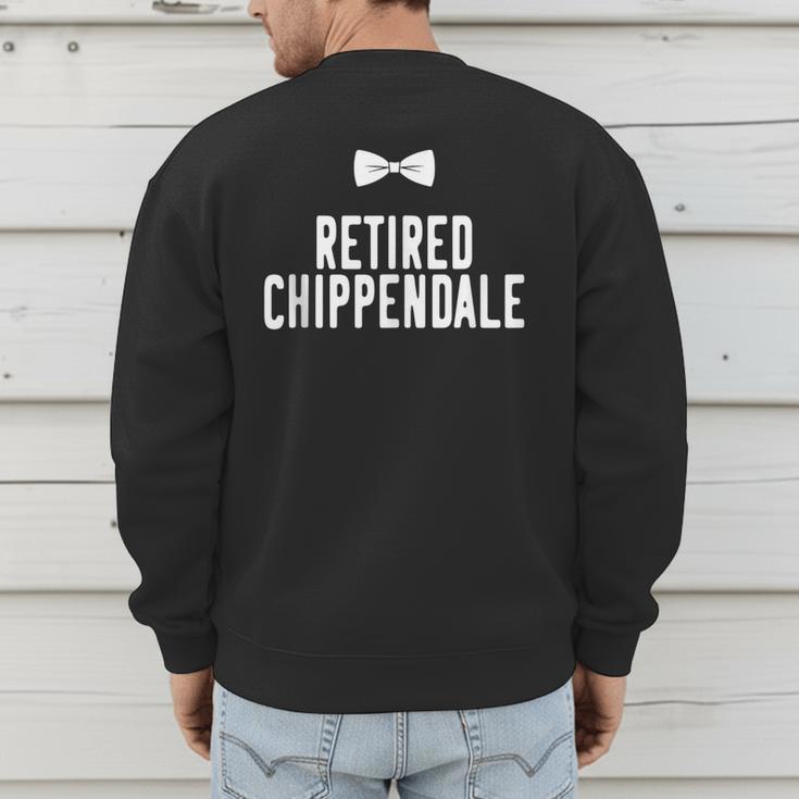 Men Dad Bod Joke Ex Male Dancer Humor Retired Chippendale Men's Sweatshirt Back Print Men Dad Bod Joke Ex Male Dancer Humor Retired Chippendale Men's Sweatshirt Back Print