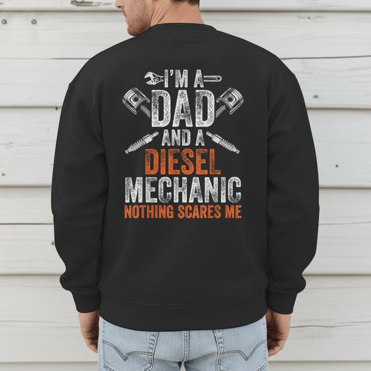 For Men Father's Day Halloween Diesel Mechanic Dad Men's Sweatshirt Back Print