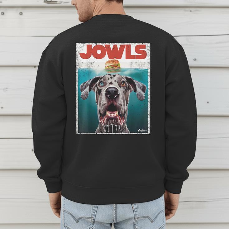 Merle Great Dane Jowls Paws Top Blue Eye Brown Dog Mom Dad For Men Women Girls Kids Men's Sweatshirt Back Print