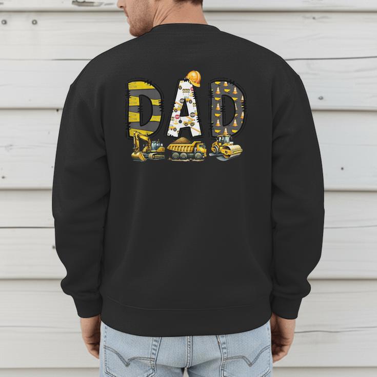 Mom And Dad Construction Birthday Boys Toddler Kids Family Men's Sweatshirt Back Print