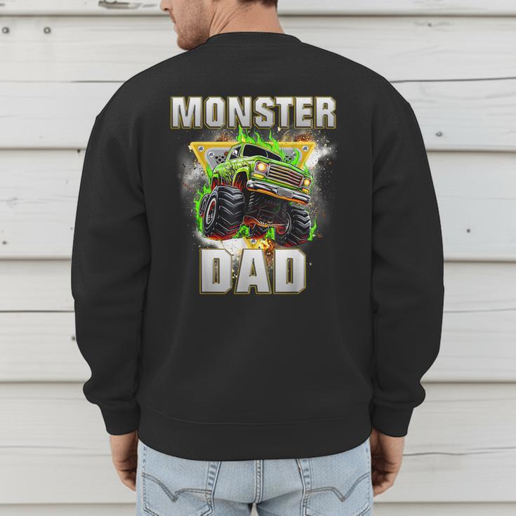 Monster Truck Dad Monster Truck Are My Jam Adults Kids Men's Sweatshirt Back Print