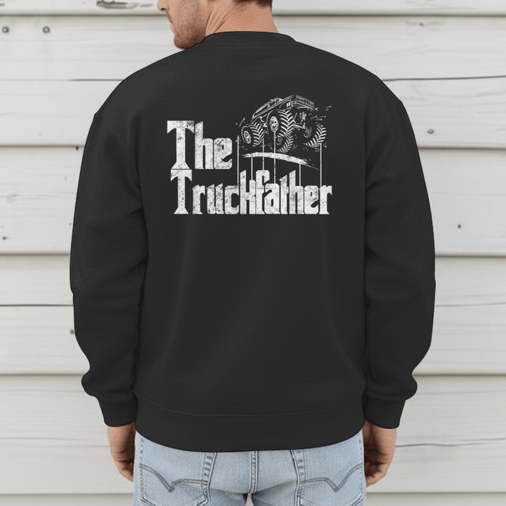 Monster Truck Jam Truckfather Dad Father UTE Pickup Men's Sweatshirt Back Print