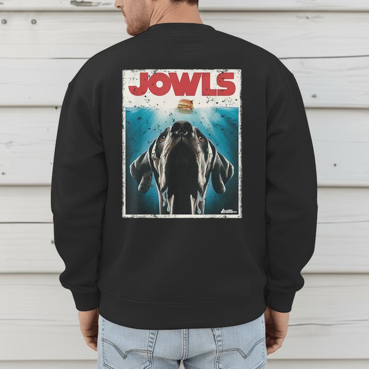 MonsterMuttz Great Dane Jowls Paws Top Drooling Dog Mom Dog Dad Men's Sweatshirt Back Print