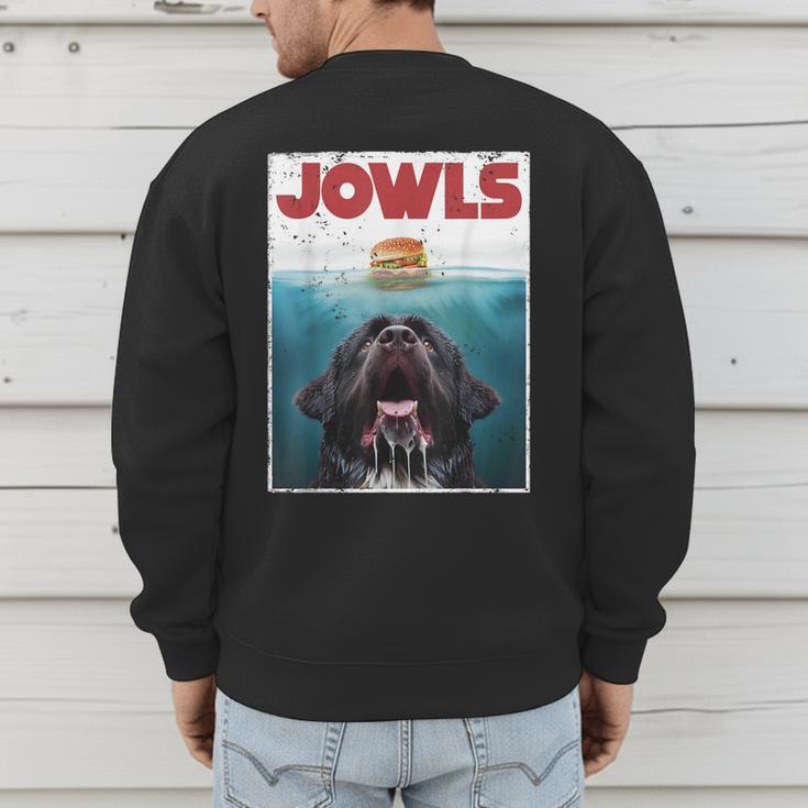 Newfoundland Dog Newfie Lab Jowls Burger Dog Mom Dad Men's Sweatshirt Back Print Newfoundland Dog Newfie Lab Jowls Burger Dog Mom Dad Men's Sweatshirt Back Print