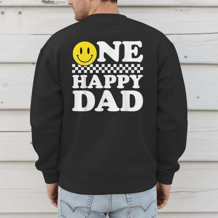 One Happy Dude Dad 1st Birthday Family Matching Men's Sweatshirt Back Print