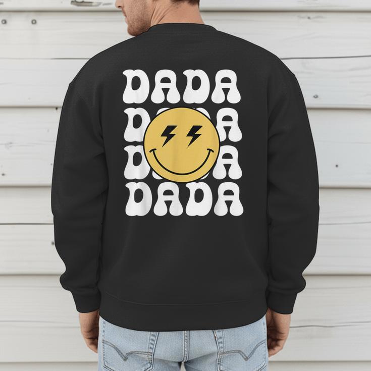 One Happy Family Birthday Matching Apparel Dada One Happy Dude Birthday Theme Family Matching Adult Child Short Sleeve Crew Neck Classic Fit Polyester 50 Cotton 50 Men's Sweatshirt Back Print