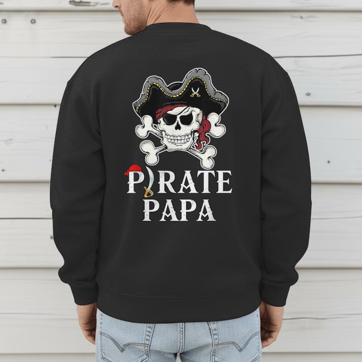 Pirate Papa Costume Jolly Roger Crossbones Pirate Dad Men's Sweatshirt Back Print Pirate Papa Costume Jolly Roger Crossbones Pirate Dad Men's Sweatshirt Back Print