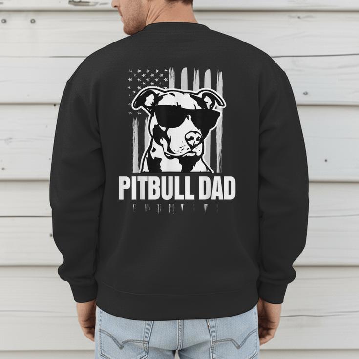 Pitbull Dad Men Pitbull Lover For Dog Dad American Flag Men's Sweatshirt Back Print Pitbull Dad Men Pitbull Lover For Dog Dad American Flag Men's Sweatshirt Back Print