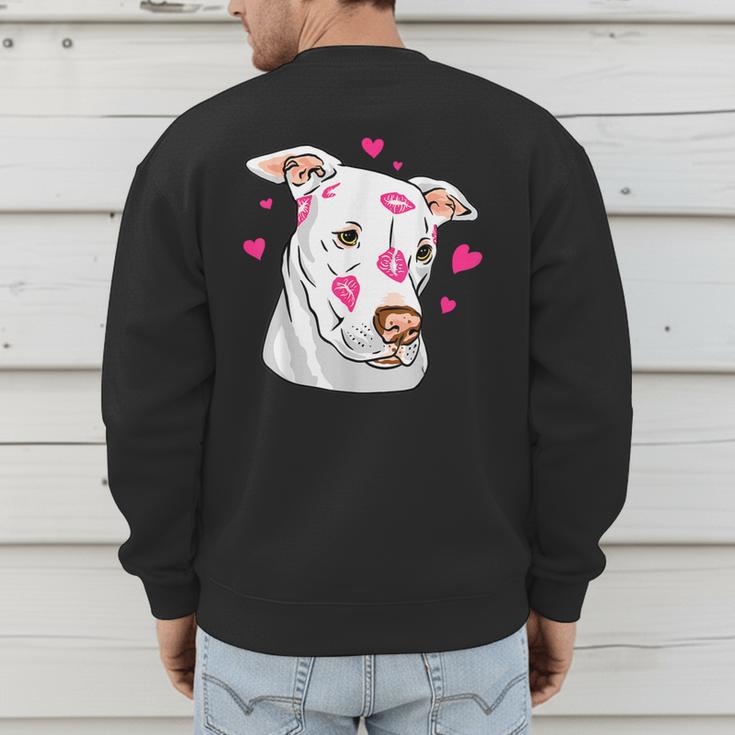 Pitbull Love Pitbull Moms Dads Men's Sweatshirt Back Print