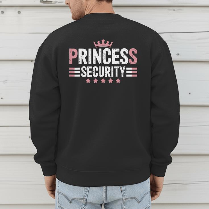 Princess Security Boys Big Brother Vintage Birthday Dad Mom Men's Sweatshirt Back Print