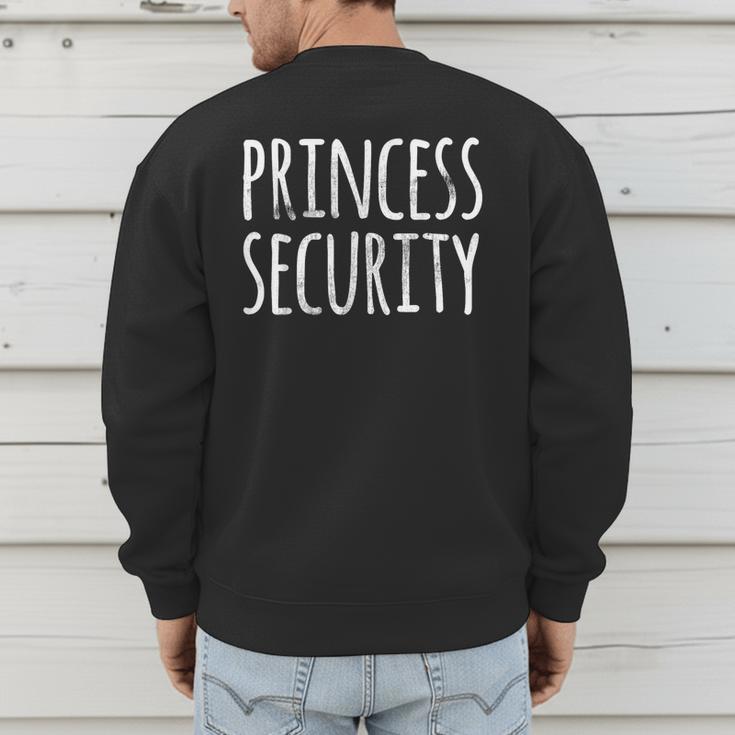 Princess Security Halloween Costume Dad Men Matching Easy Small Men's Sweatshirt Back Print