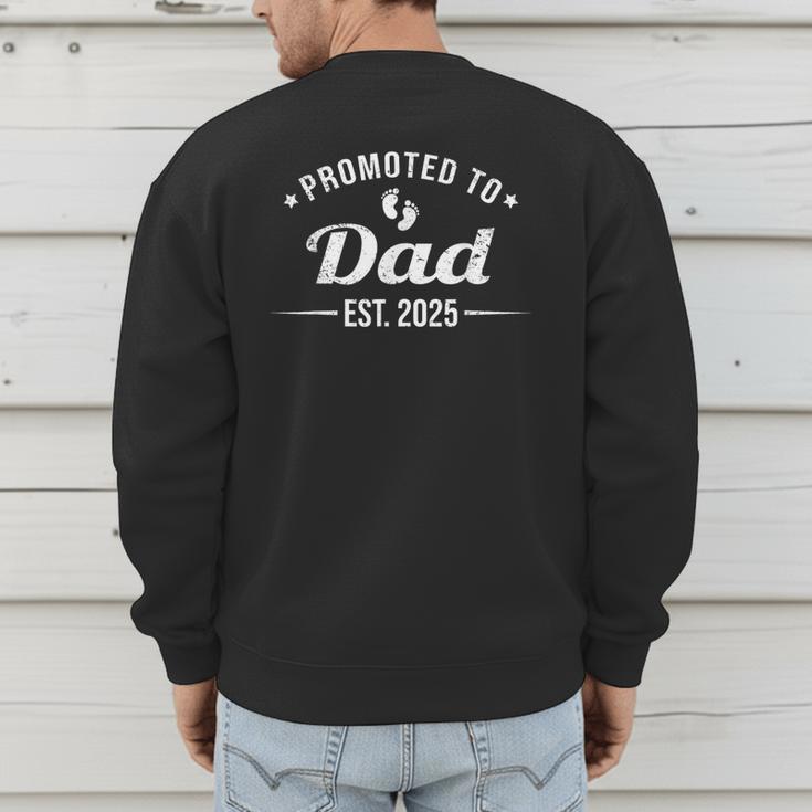 Promoted To Dad EST 2025 Soon To Be Dad Men's Sweatshirt Back Print