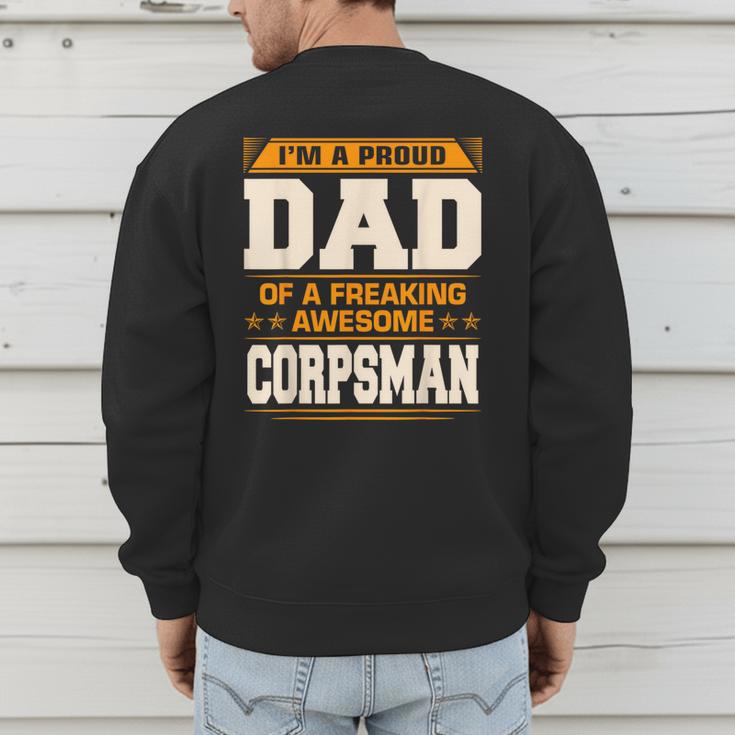 Proud Dad Of Awesome Corpsman Father's Day Men's Sweatshirt Back Print