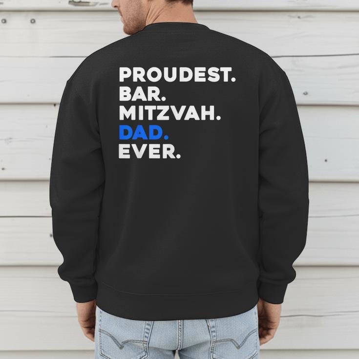 PROUDEST BAR MITZVAH DAD EVER Jewish BOY Celebration Men's Sweatshirt Back Print