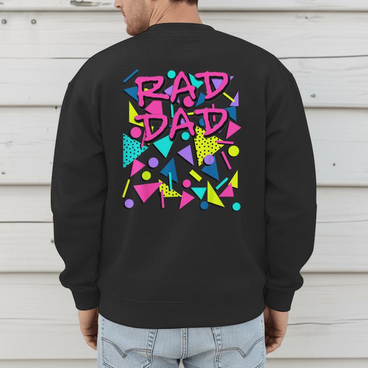Rad Dad 80s Throwback Men's Sweatshirt Back Print