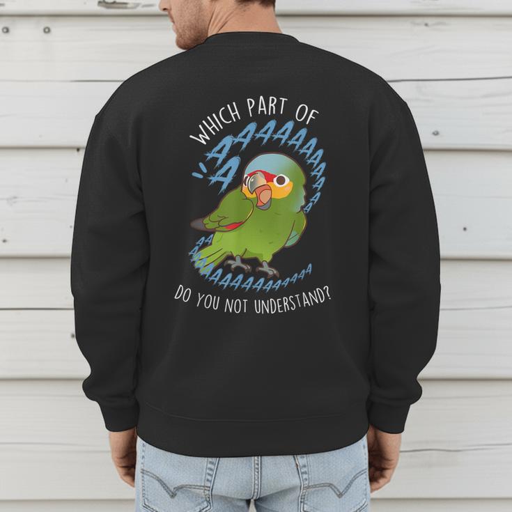 Red-Lored Amazon Parrot Aaaa Cute Pet Bird Mom Dad Men's Sweatshirt Back Print Red-Lored Amazon Parrot Aaaa Cute Pet Bird Mom Dad Men's Sweatshirt Back Print
