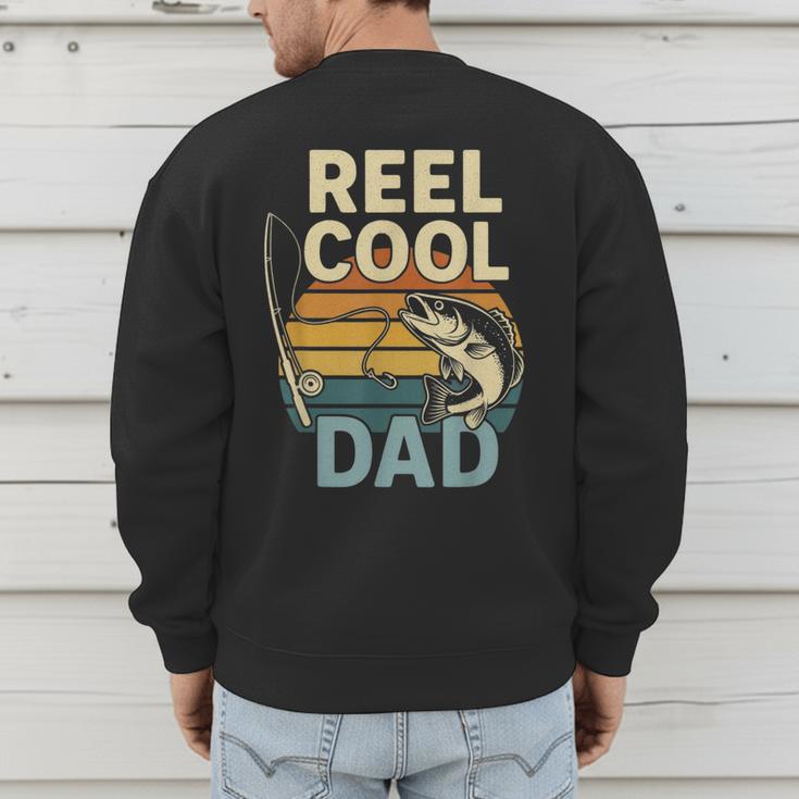 Reel Cool Dad Fathers Day Fishing Outdoors Men's Sweatshirt Back Print
