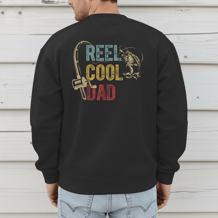 Reel Cool Dad Fishing Shirt Father's Day Fisherman Men's Sweatshirt Back Print