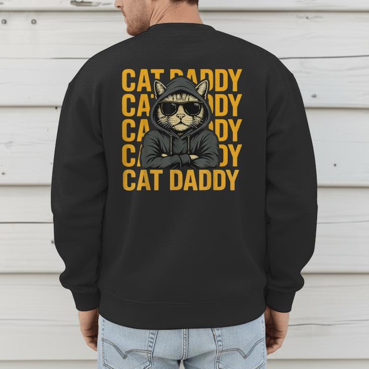 Retro Cat Daddy Style Animal For Men Women Kid Boy Girl Men's Sweatshirt Back Print