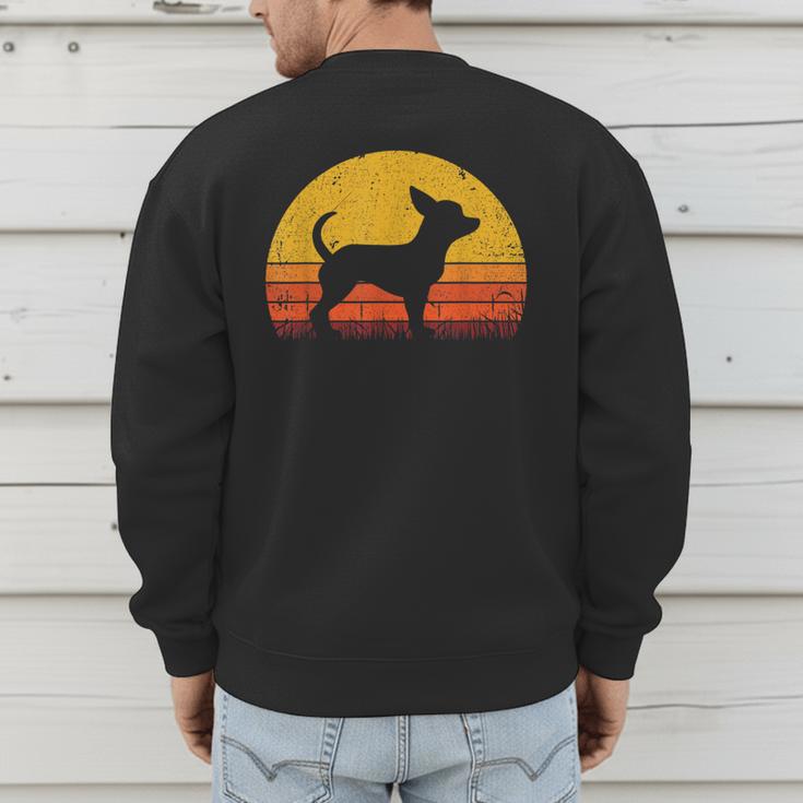 Retro Chihuahua Men Women Dog Mom Dad Chihuahua Men's Sweatshirt Back Print Retro Chihuahua Men Women Dog Mom Dad Chihuahua Men's Sweatshirt Back Print