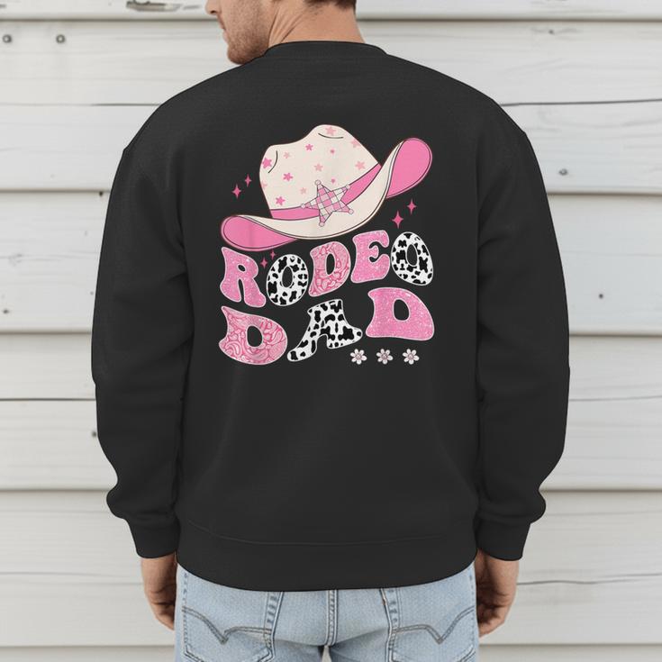 Rodeo Dad Pink Cowgirl 1St Birthday Family Matching Men's Sweatshirt Back Print Rodeo Dad Pink Cowgirl 1St Birthday Family Matching Men's Sweatshirt Back Print