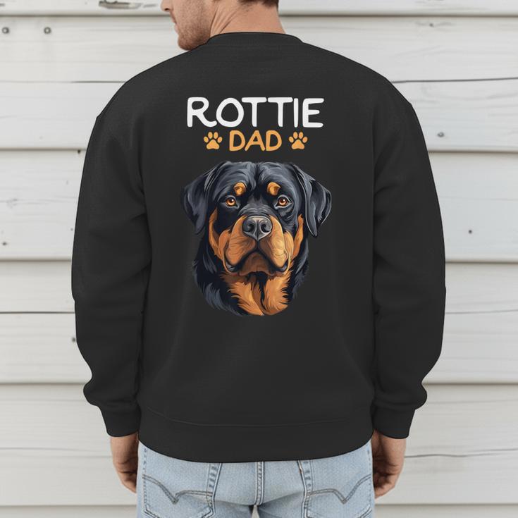Rottie Dad Rottweiler Dog Men's Sweatshirt Back Print