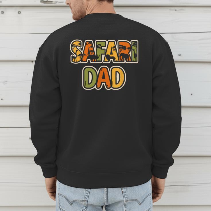 Safari Dad Safari Outfit Safari Costume Cute African Safari Men's Sweatshirt Back Print