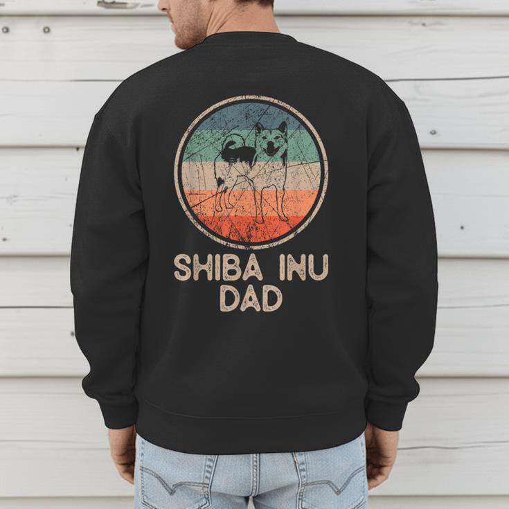 Shiba Inu Dog Vintage Shiba Inu Dad Men Women Men's Sweatshirt Back Print