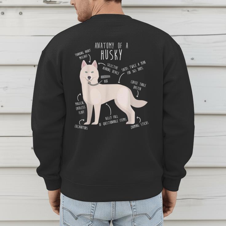 Siberian Husky Dog Anatomy Pet Mom Cute Dog Dad Men Women Kids Men's Sweatshirt Back Print Siberian Husky Dog Anatomy Pet Mom Cute Dog Dad Men Women Kids Men's Sweatshirt Back Print