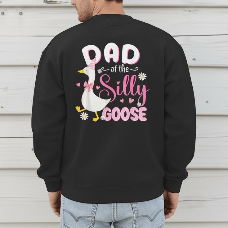 Silly Dad Goose Dad 1st Birthday Family Matching Party Men's Sweatshirt Back Print