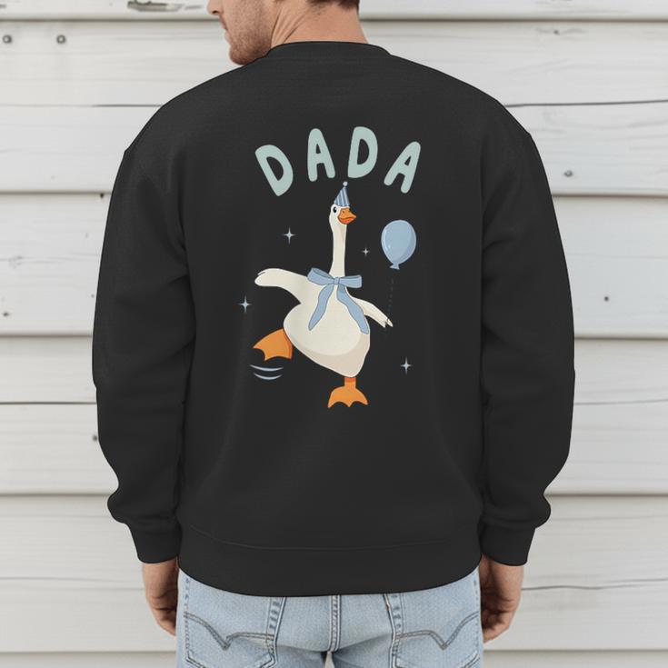 Silly Dada Silly Goose Mom Birthday Family Matching Party Men's Sweatshirt Back Print