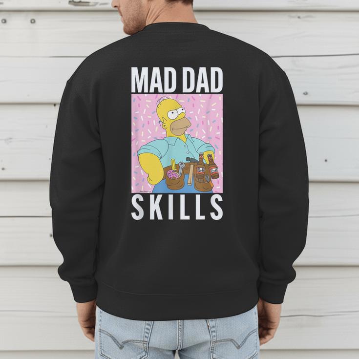 The Simpsons Father's Day Mad Dad Skills Homer Poster Men's Sweatshirt Back Print