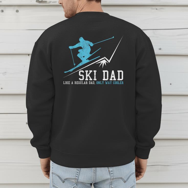Ski Dad Winter Sports Skiing Father Men's Sweatshirt Back Print
