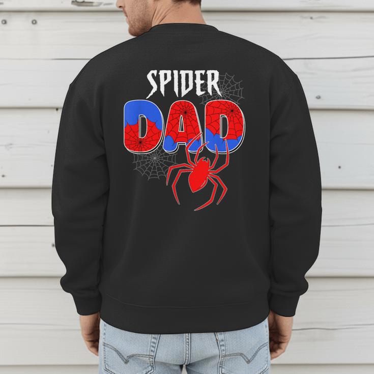 Spiders Dad Matching Family Birthday Father's Day Men's Sweatshirt Back Print