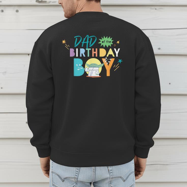 Star Wars Grogu Mandalorian Toon Dad Of The Birthday Boy Men's Sweatshirt Back Print