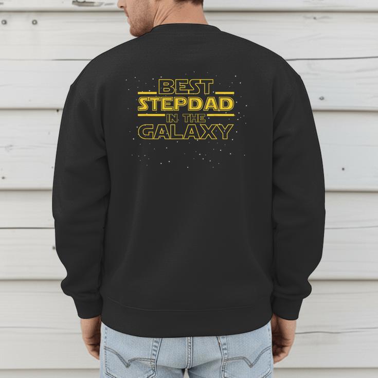 Step Dad Shirt For Stepdad Best Stepdad In The Galaxy Men's Sweatshirt Back Print