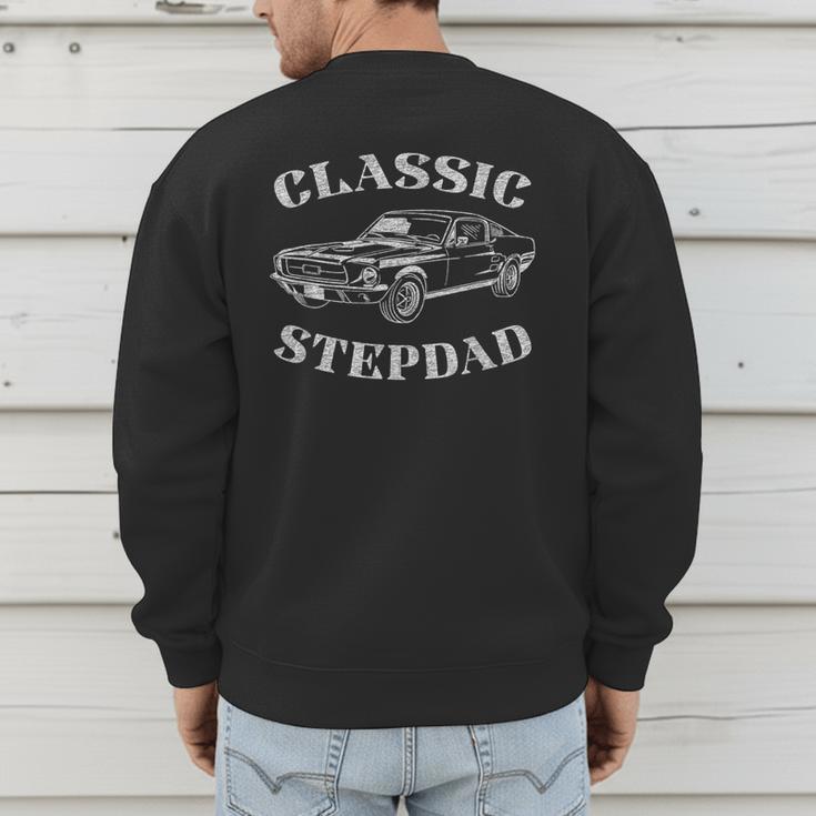 Stepdad Classic Car Graphic Men's Sweatshirt Back Print Stepdad Classic Car Graphic Men's Sweatshirt Back Print