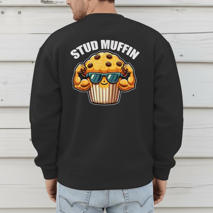 Stud Muffin Muffin Lover Dad Boyfriend Men Boys Men's Sweatshirt Back Print Stud Muffin Muffin Lover Dad Boyfriend Men Boys Men's Sweatshirt Back Print