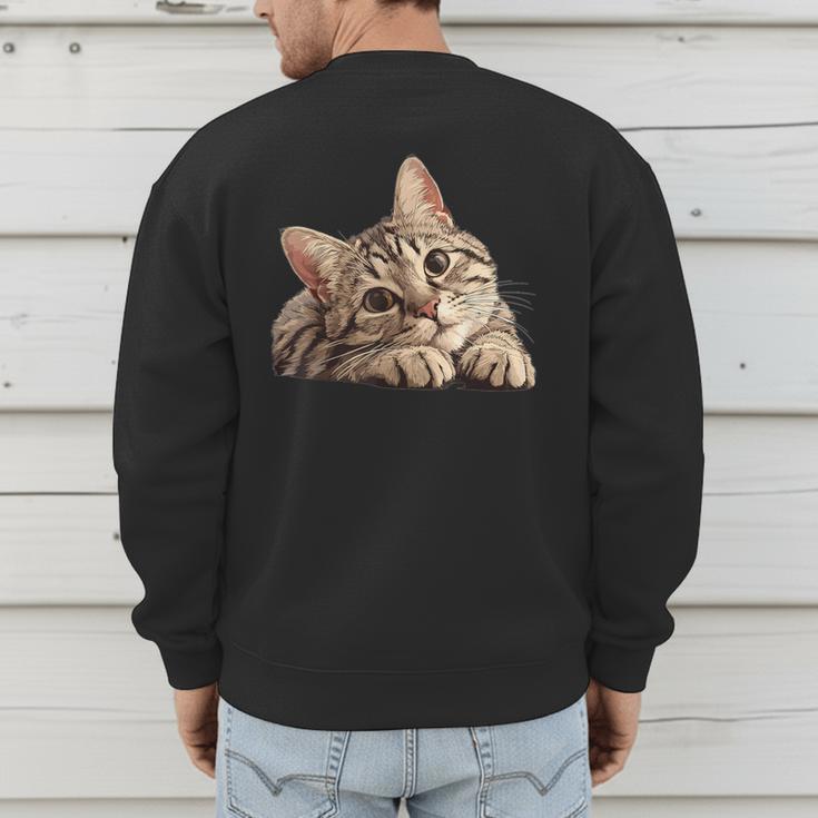 Tabby Cat Mom Dad Pet Shop Tabby Cats Kitten Tabby Cat Men's Sweatshirt Back Print