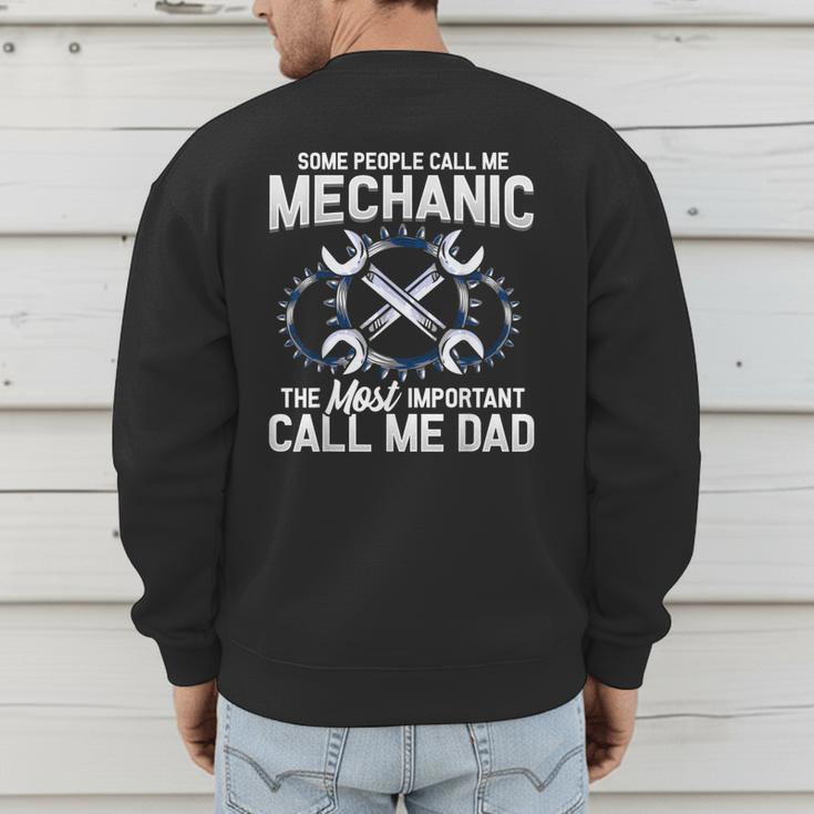 Tee Styley Mechanic Dad Novelty Small Men's Sweatshirt Back Print