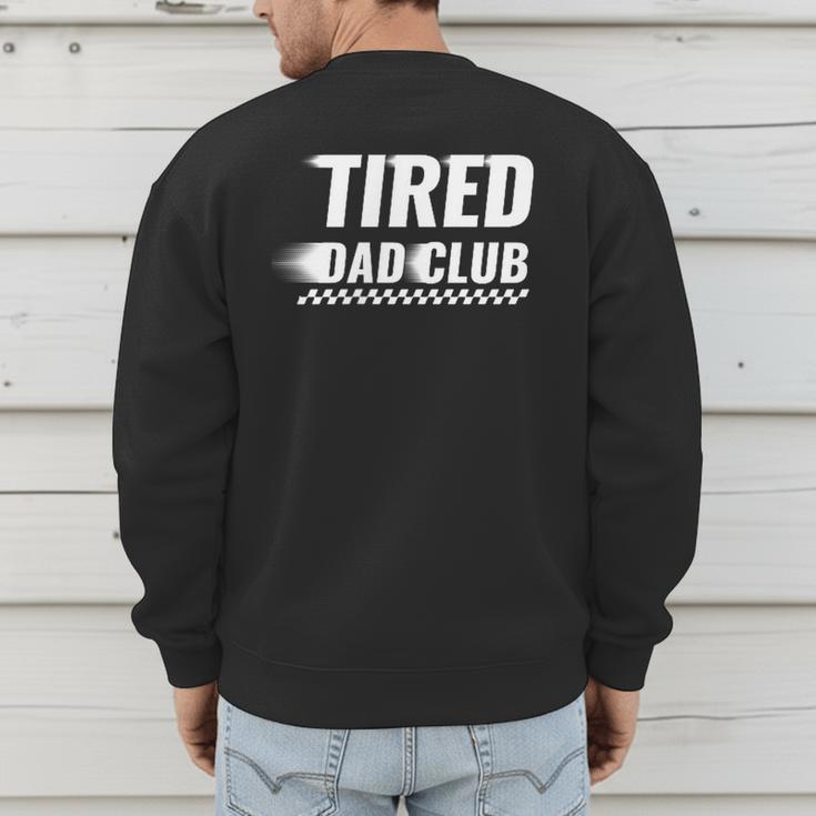 Tired Dad Club Maze Track Back 2 Sided Men's Sweatshirt Back Print