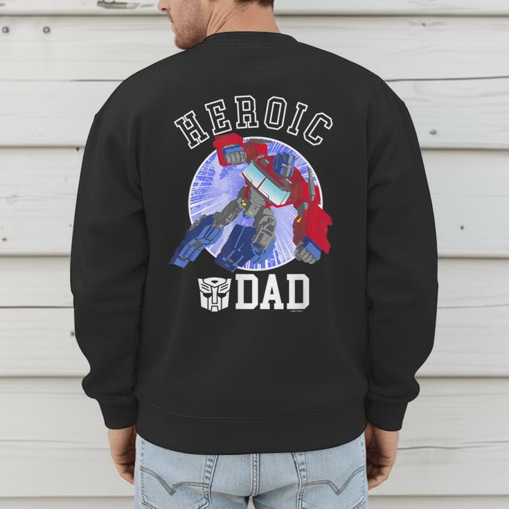 Transformers Father's Day Optimus Prime Heroic Dad Vintage Men's Sweatshirt Back Print