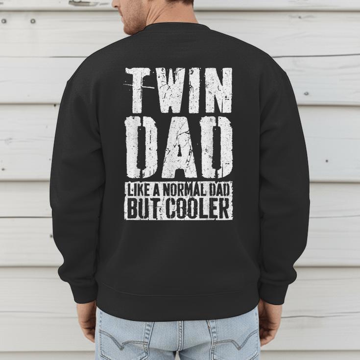 Twin Dad Shirt Men Dad Of Twins Fathers Day Men's Sweatshirt Back Print