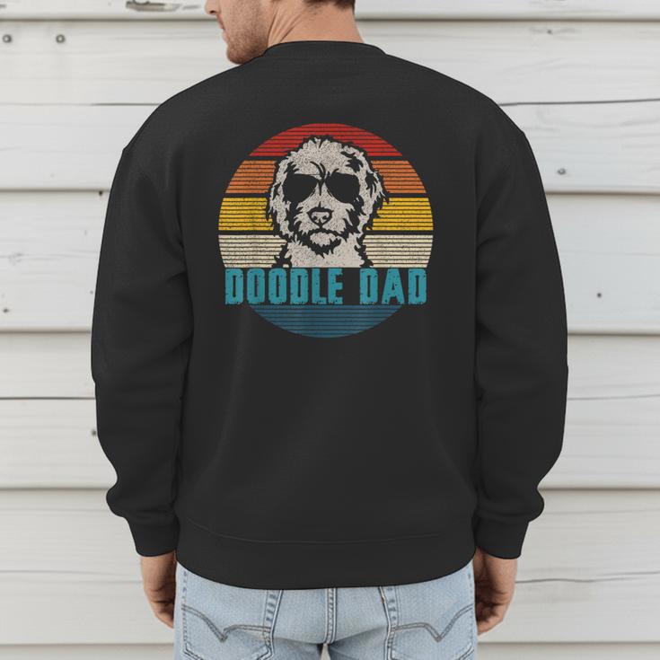 Vintage Best Doodle Dad Ever Father's Day Golden Doodle Men's Sweatshirt Back Print