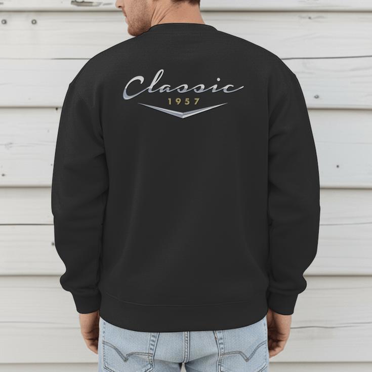 Vintage Classic 1957 Birthday For Dad Husband T-Shirt Men's Sweatshirt Back Print Vintage Classic 1957 Birthday For Dad Husband T-Shirt Men's Sweatshirt Back Print