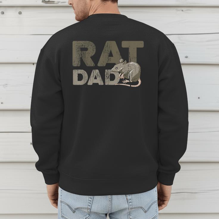 Vintage Distressed Rat Dad Men's Sweatshirt Back Print