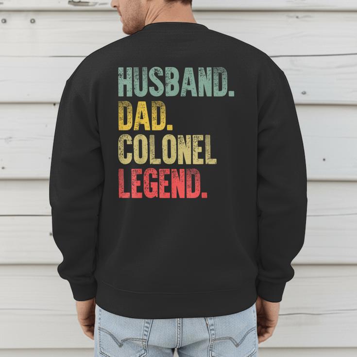 Vintage Husband Dad Colonel Legend Retro T-Shirt Men's Sweatshirt Back Print