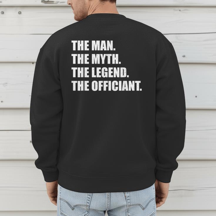 Wedding Officiant Art For Men Dad Ordained Minister Men's Sweatshirt Back Print