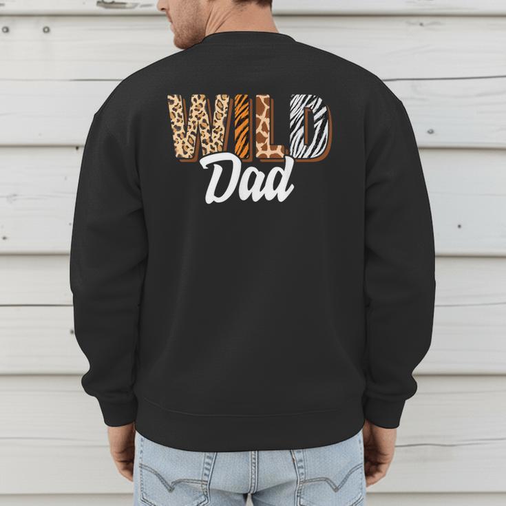 Wild Dad Zoo Born Two Be Wild B-Day Safari Jungle Animal Men's Sweatshirt Back Print